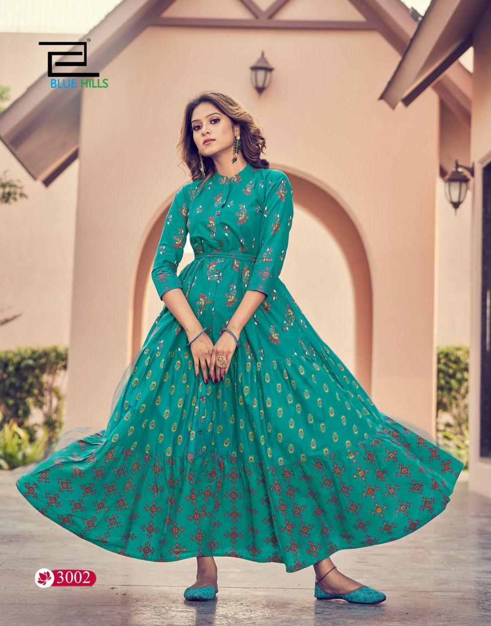Blue Hills Florencia 3 New Designer Fancy Party Wear Cotton Anarakali Kurti Collection